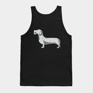 Dachshund Rough Dachshund Vintage Guardian Angel Tank Top